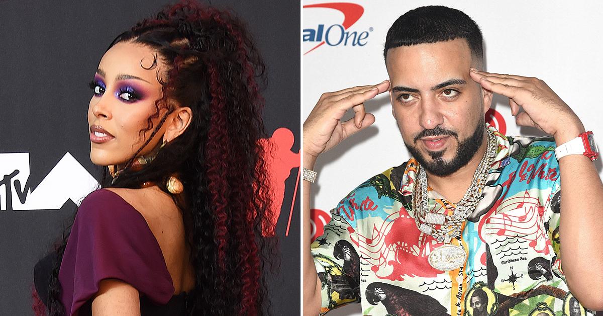 doja cat french montana romance rumors spotted together outing bahamas pp