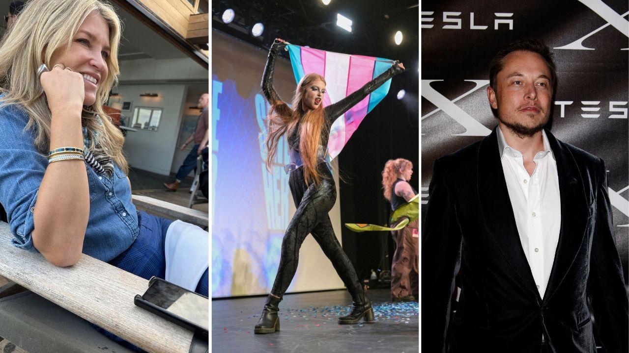 Photos of Justine Wilson, Elon Musk, and their daughter Vivian