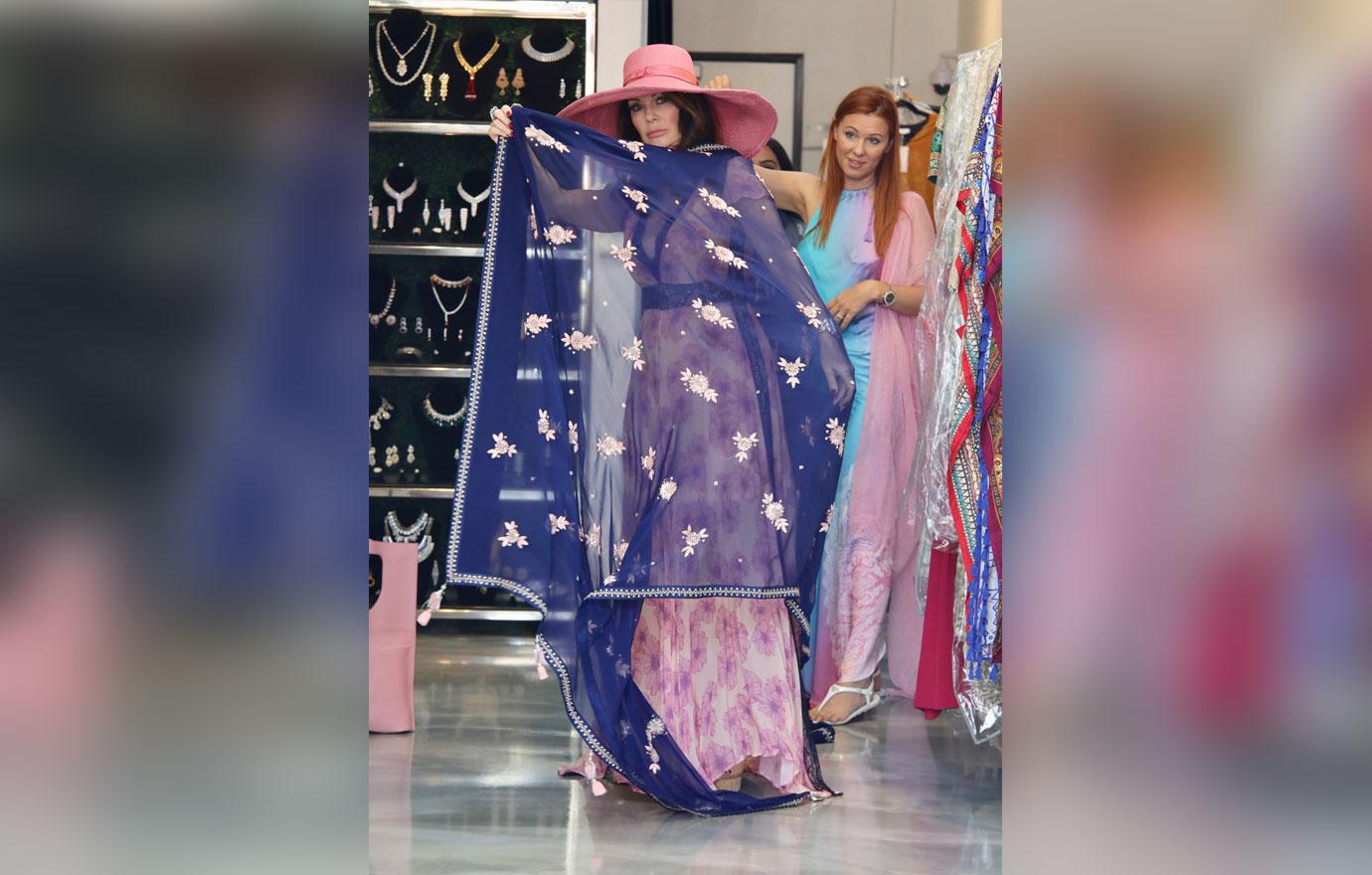 Lisa Vanderpump Models Sarong