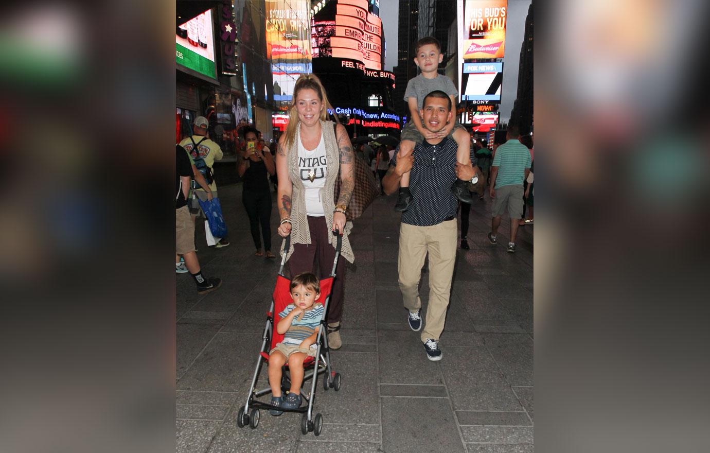 Kailyn Lowry and Javi Marroquin in Times Square.