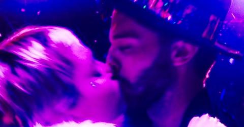 Miley Cyrus and Patrick Schwarzenegger New Year's Kiss