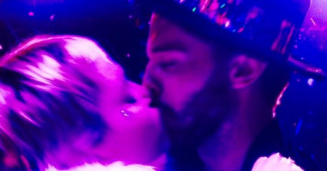 Miley Cyrus and Patrick Schwarzenegger New Year's Kiss