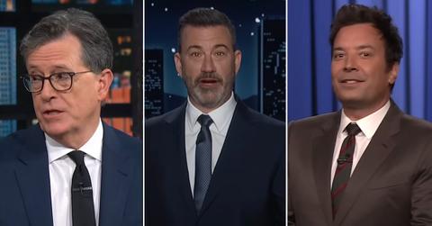 Photo of Stephen Colbert, Jimmy Kimmel, Jimmy Fallon