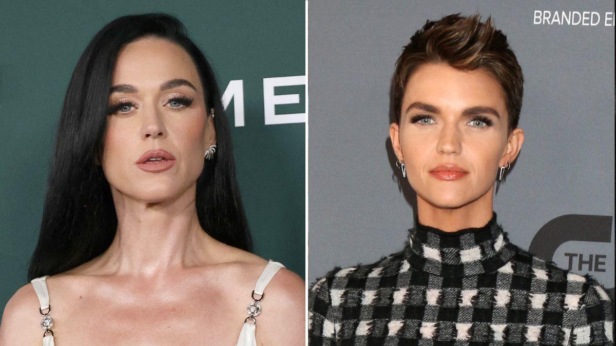 Split photo of Katy Perry and Ruby Rose