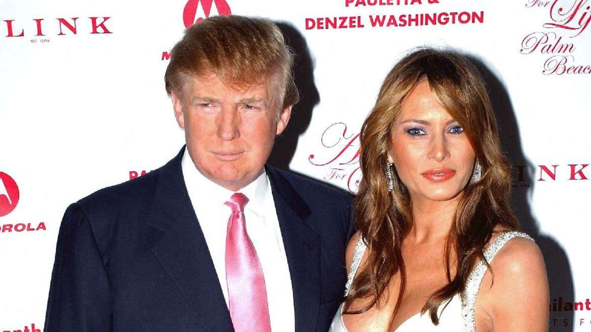 A photo of Donald Trump and Melania Trump