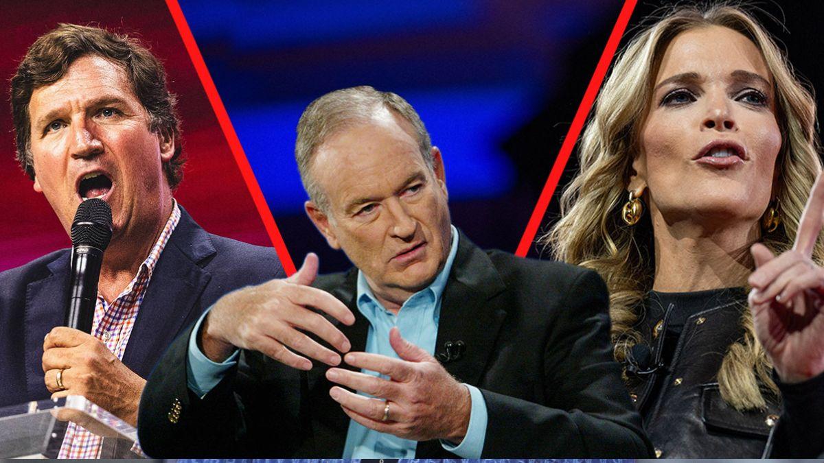 Photo of Tucker Carlson, Bill O'Reilly, Megyn Kelly