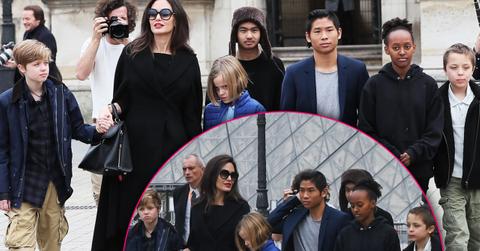 //Angelina Jolie kids Paris vacation pp