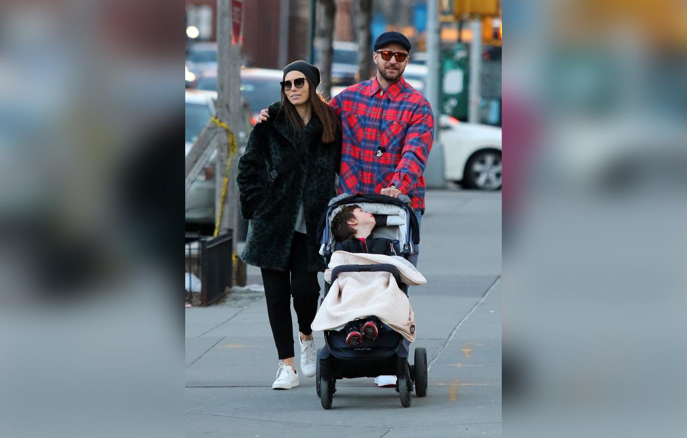 Justin Timberlake and Jessica Biel Take Son For Walk In NYC