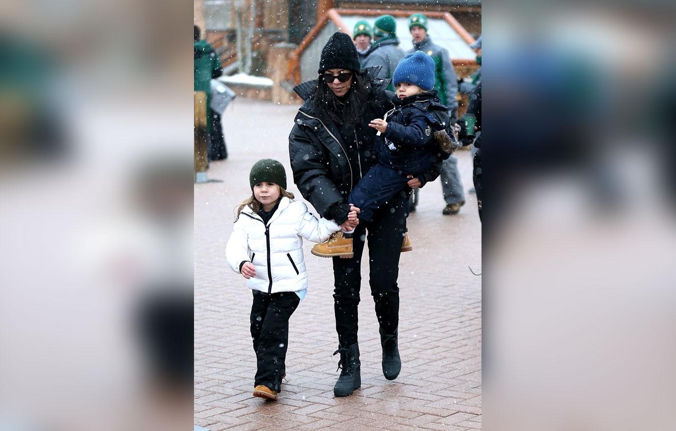 Kourtney Kardashian Kids Hit Slopes Utah