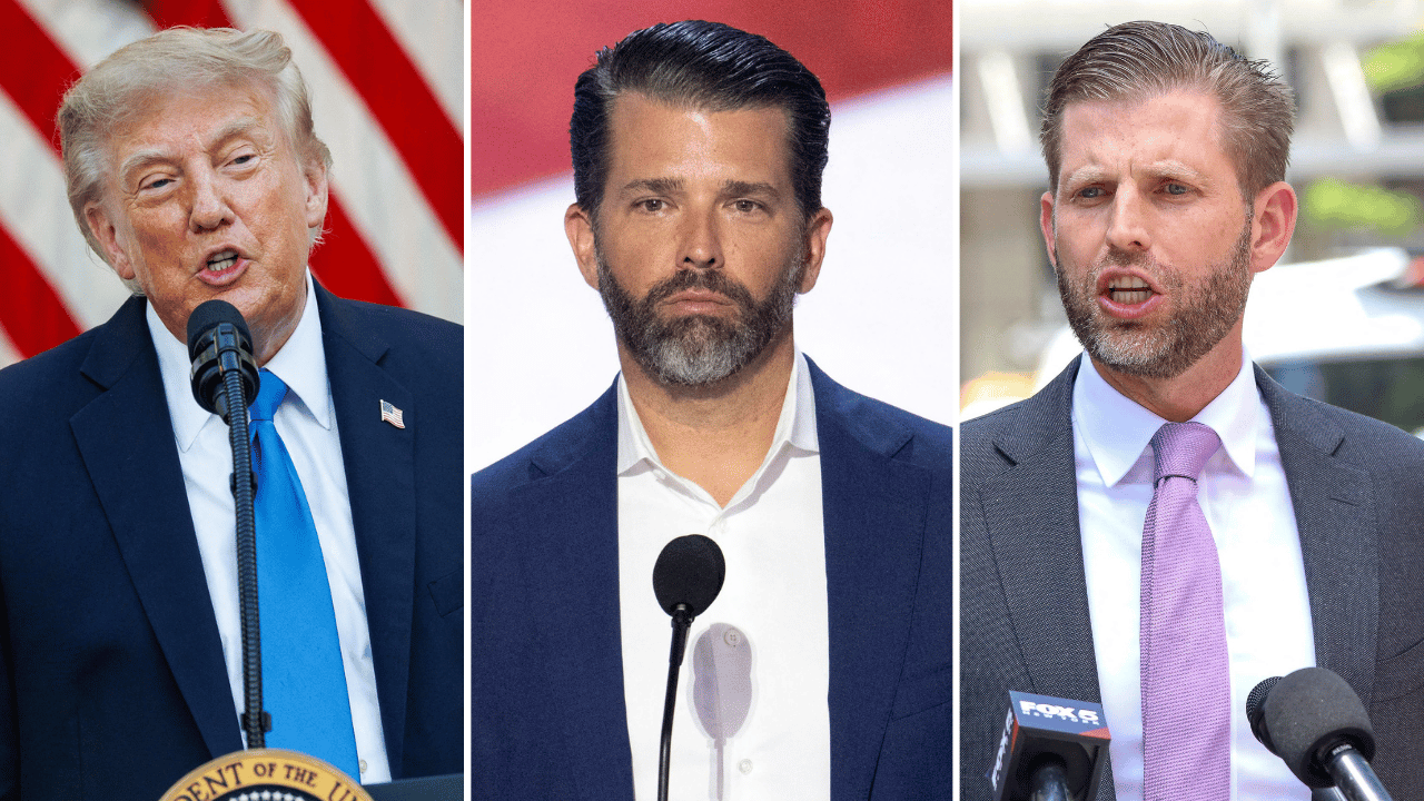 Photo of Donald Trump ; Donald Trump Jr ; Eric Trump