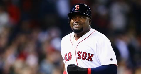 David Ortiz #34 of the Boston Red Sox reacts after scoring a run against the Atlanta Braves during the fourth inning on April 27, 2016 in Boston, Massachusetts.