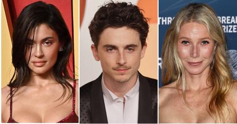 Composite photo of Kylie Jenner, Timothee Chalamet, Gwyneth Paltrow