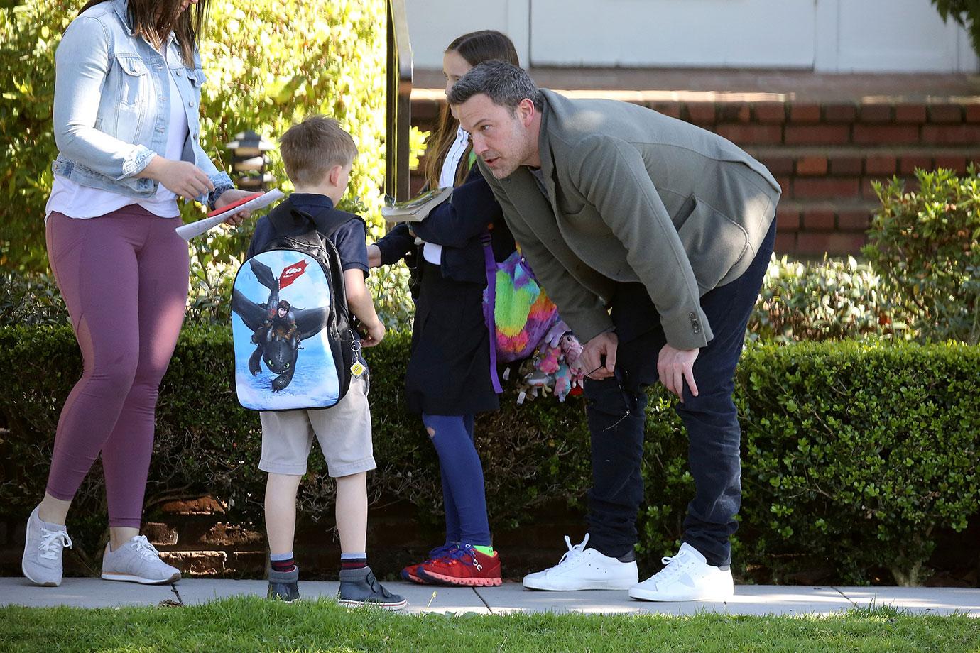 Ben Affleck Takes Son Samuel To School