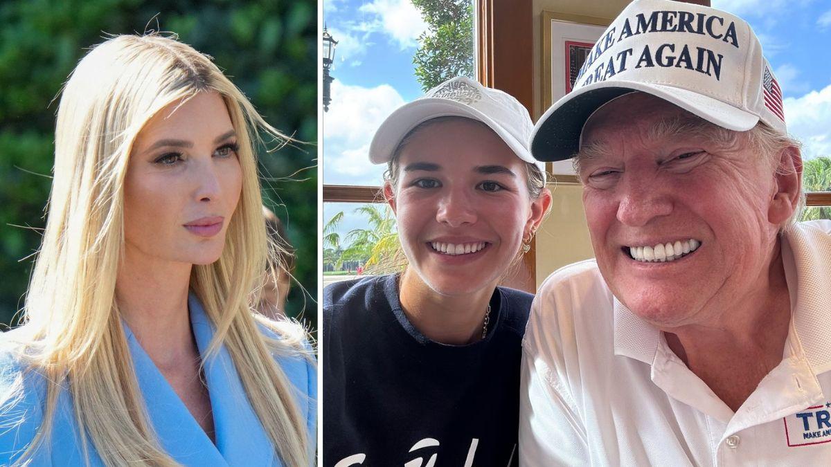 Photo of Ivanka, Kai and Donald Trump