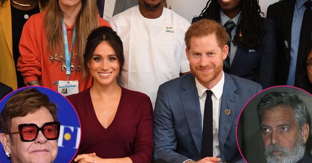 Royal Rumble! Elton John & George Clooney Fighting Over Meghan & Harry’s U.S. Arrival