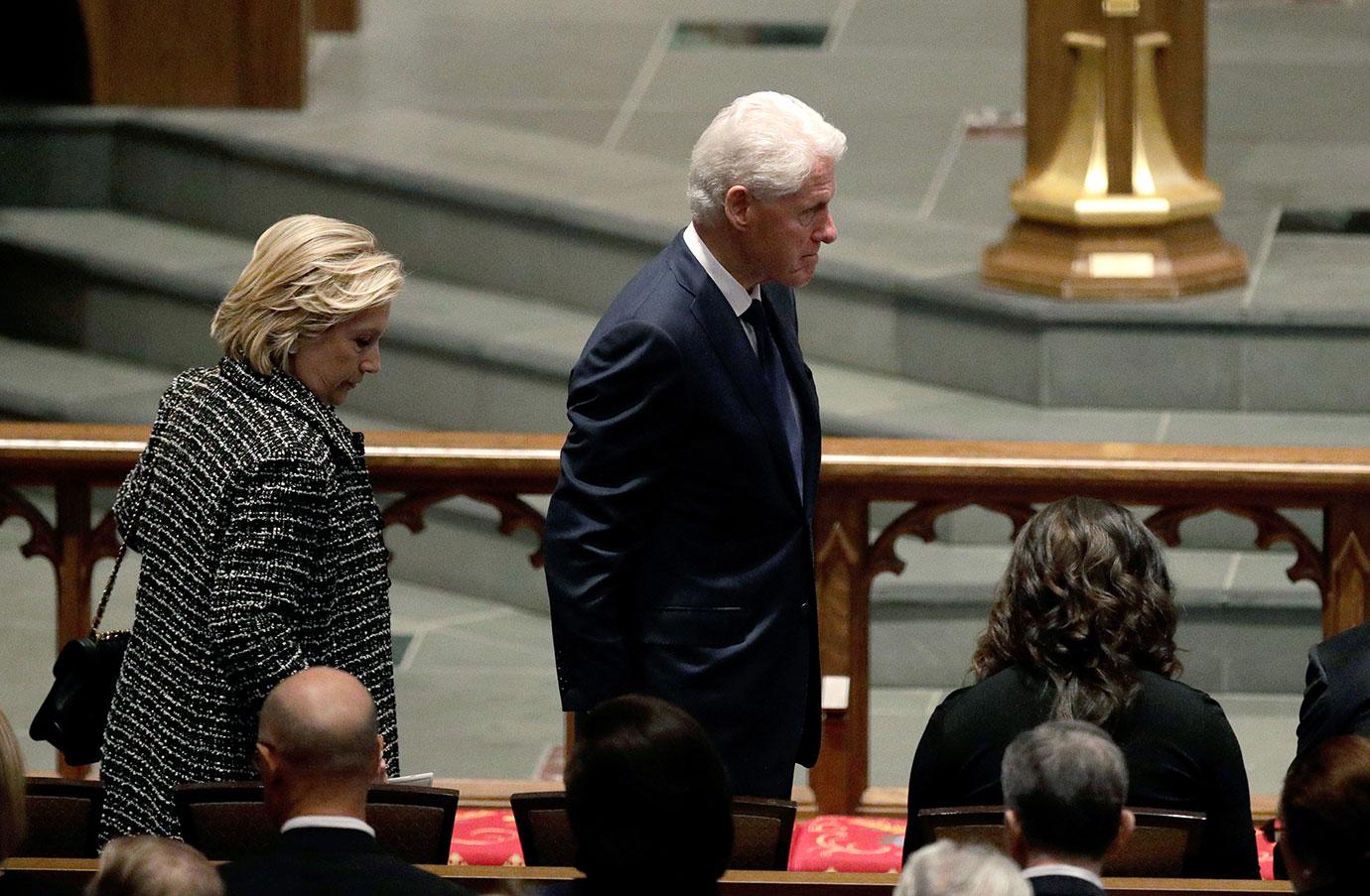 Barbara Bush Funeral Attended By Clintons Obamas Melania Trump