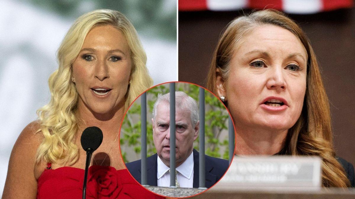 Photo of Marjorie Taylor Greene, Andrew WIndsor and Melanie Stansbury 