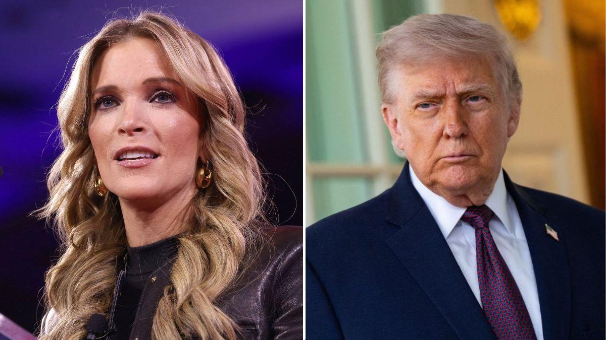 split image of Megyn Kelly and Donald Trump
