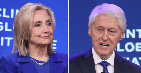 Split photo of Hillary Clinton, Bill Clinton