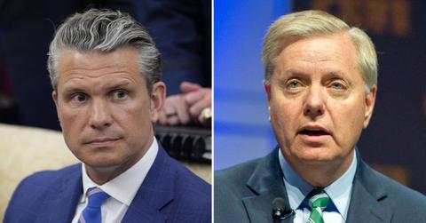 split image of Pete Hegseth and Lindsey Graham
