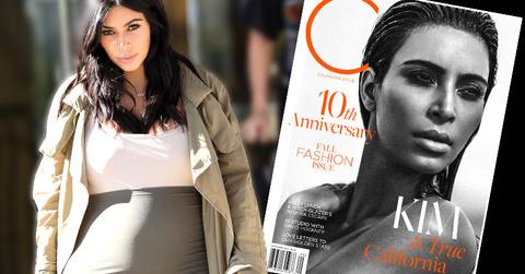 Kim Kardashian Pregnant Topless Health Crisis Uterus Removed C Magazine