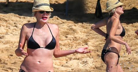 Sharon Stone Bikini Body Weight Gain Hawaii Pics