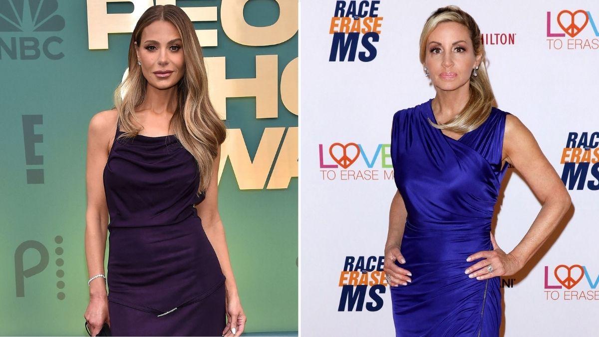 A photo of Dorit Kemsley alongside a photo of Camille Grammer