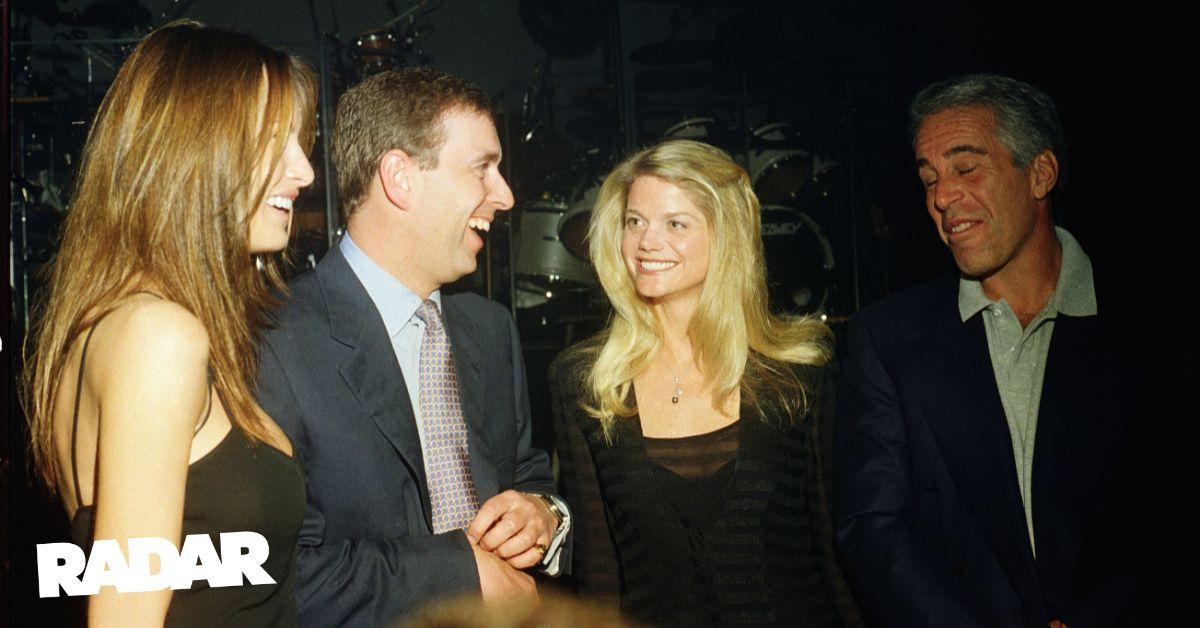 melania trump prince andrew jeffrey epstein white radar logo