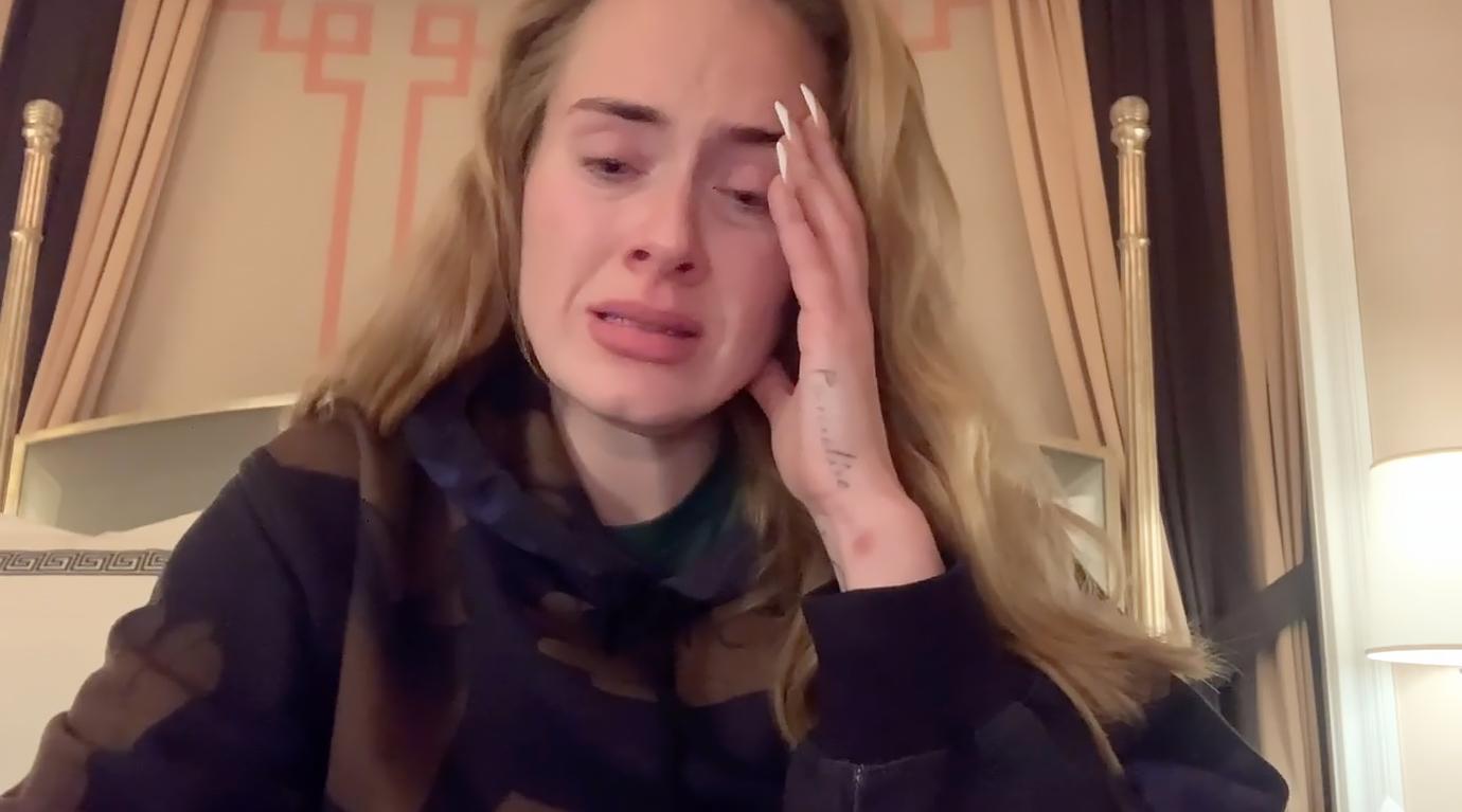 adele cancels vegas show crying instagram r