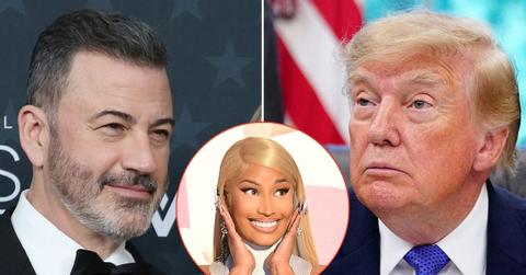 picture of Jimmy Kimmel, Nicki Minaj and donald trump