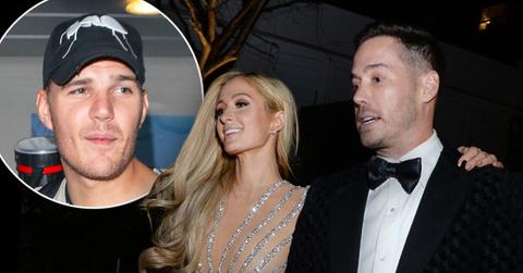 Paris Hilton & her new man, Carter Reum, inset of her ex-fiancé, Chris Zylka