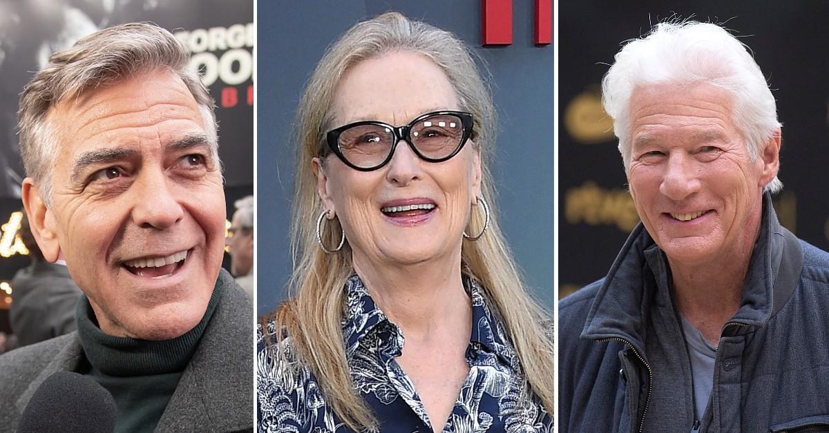 Composite photo of George Clooney, Meryl Streep, Richard Gere