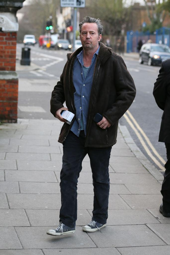 Matthew Perry Disheveled Bad Hair Day London