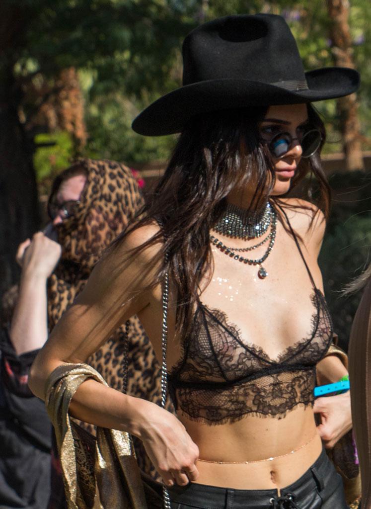 Coachella Madness: Kendall Jenner Shows Off Her Nipples In Sheer Bra