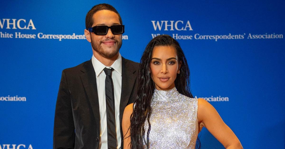 video of kim kardashian falling at whca dinner pete davidson helps