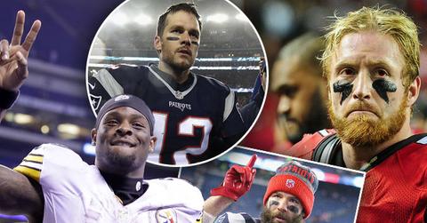 // superbowl li new england patriots atlanta falcons tom brady kroy biermann pp