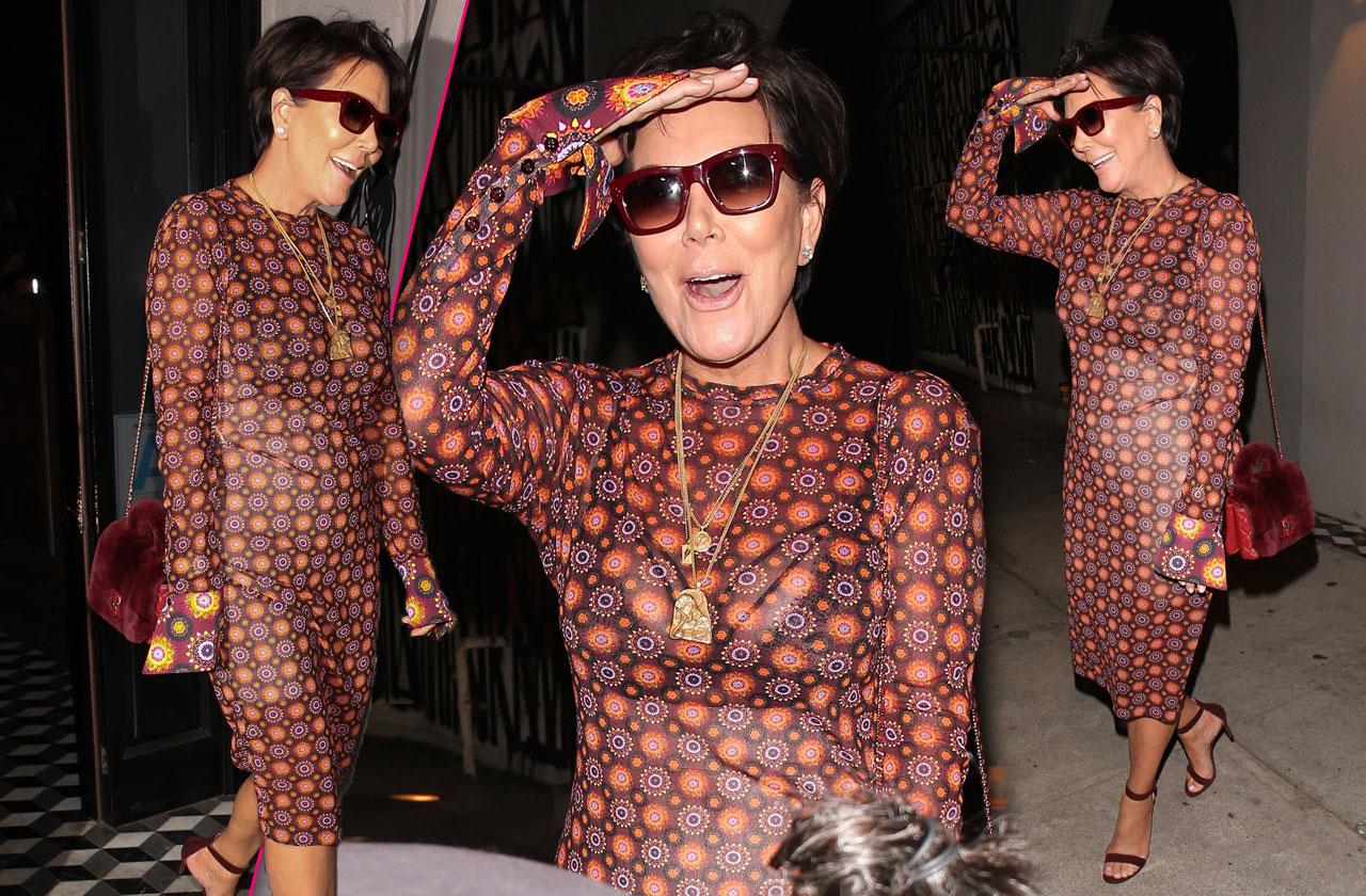 Kris Jenner Kollection sheer, abstract, drop waist tunic/ M