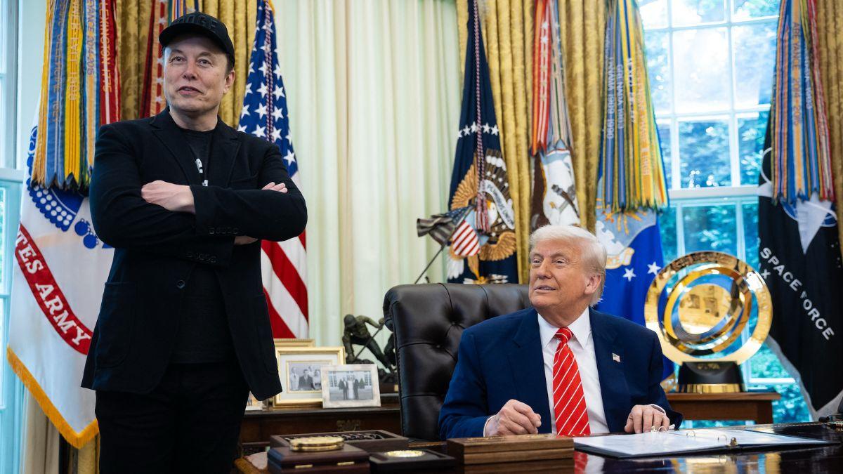 Photo of Elon Musk, Donald Trump