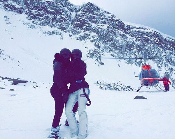 Kardashian Sisters Skiing In Montana