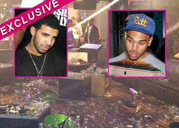 //drake chris brown brawl video