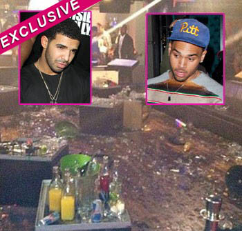 //drake chris brown brawl video