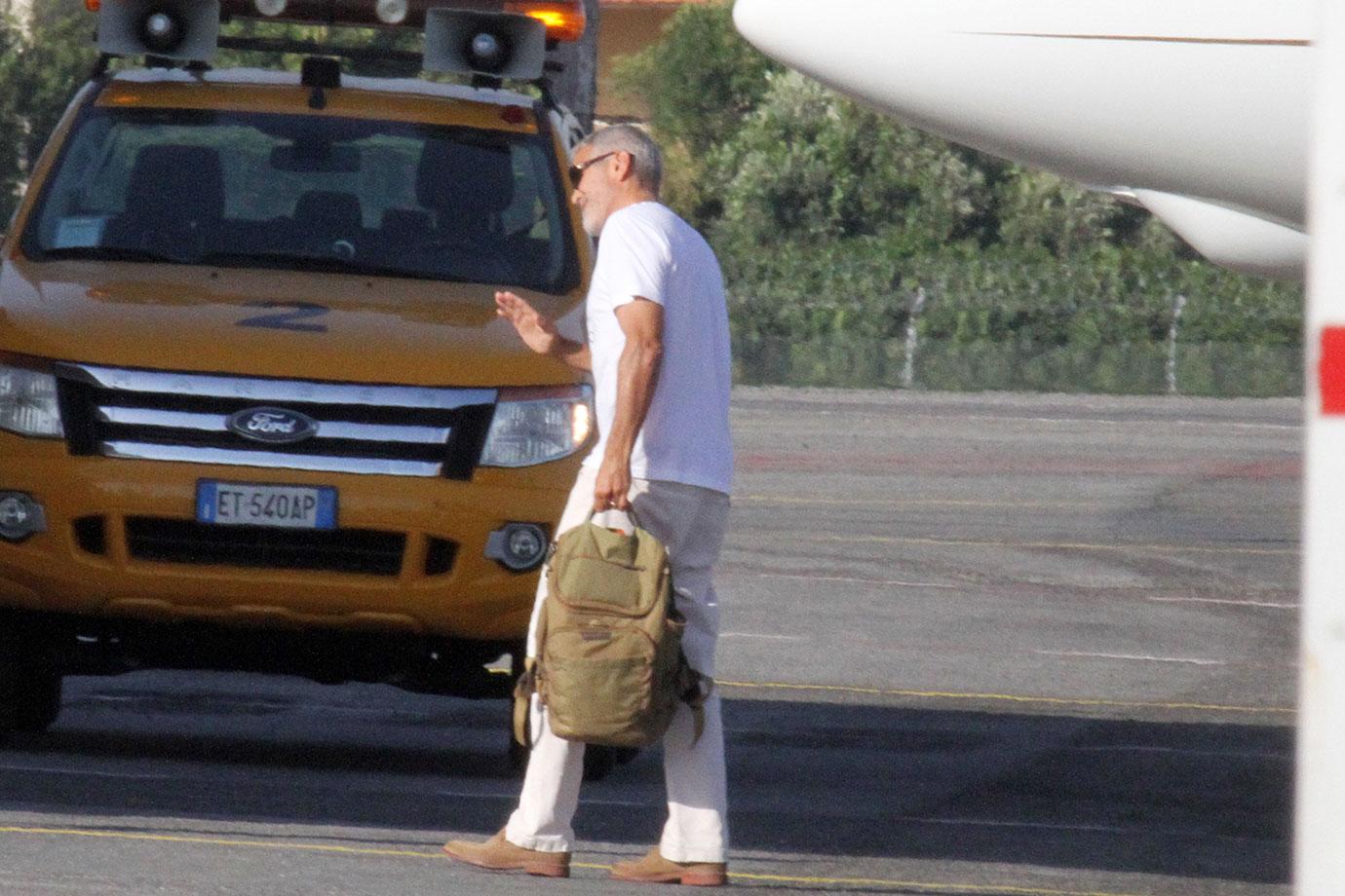 George Clooney Limping Car Accident