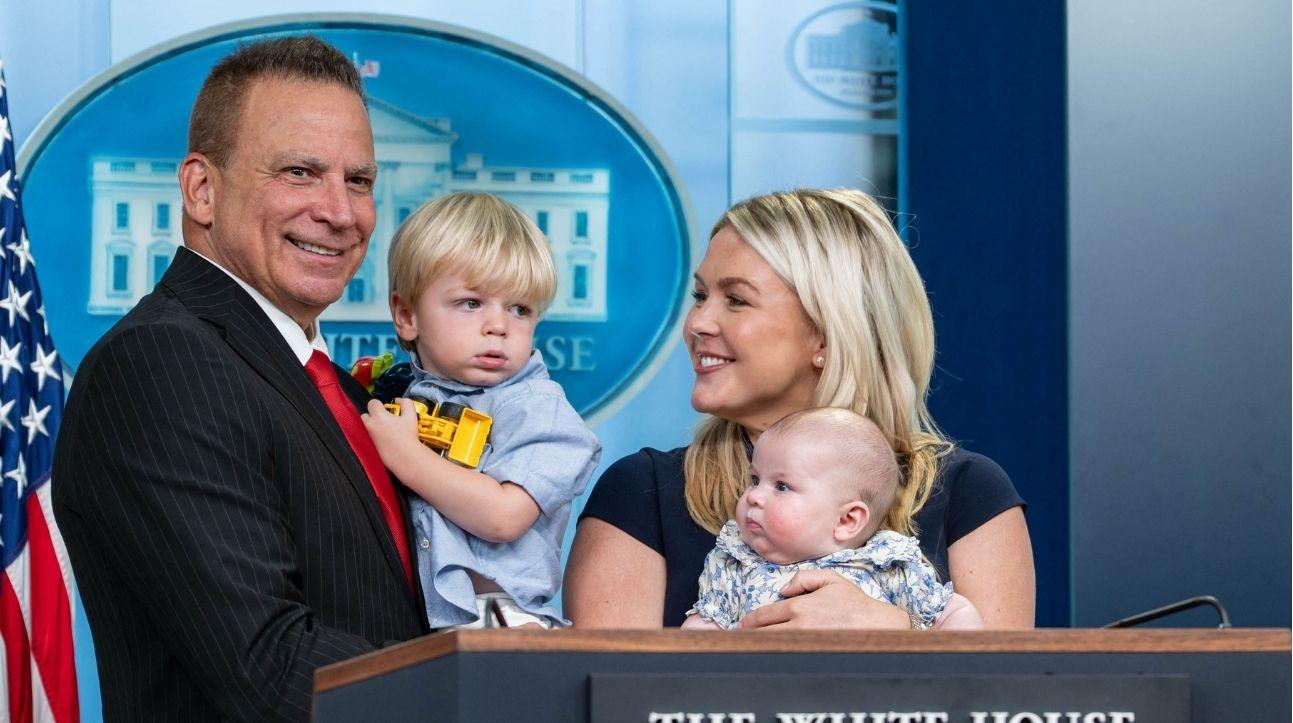 Picture of Karoline Leavitt, Nicholas Riccio and their two children