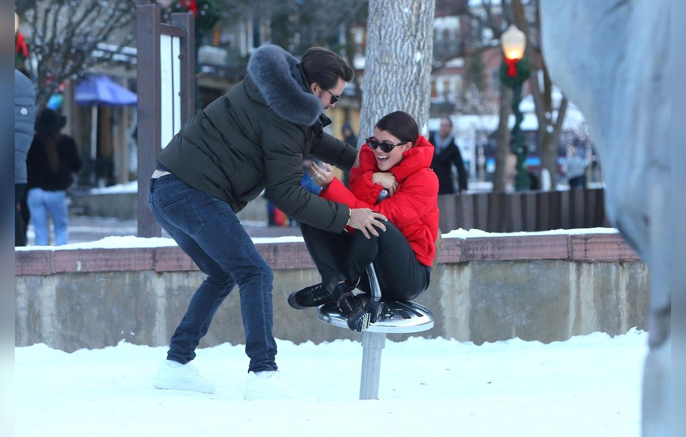 Scott Disick And Sofia Richie In Aspen Colorado