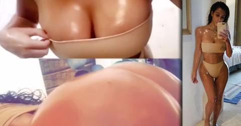 kim kardashian naked butt nude oil bra thong snapchat pics
