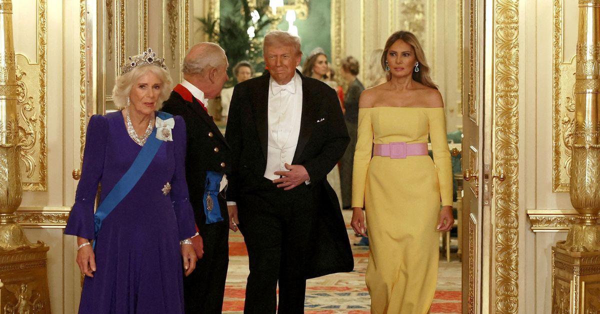 Photo of Queen Camila, King Charles III, Donald Trump and Melania Trump