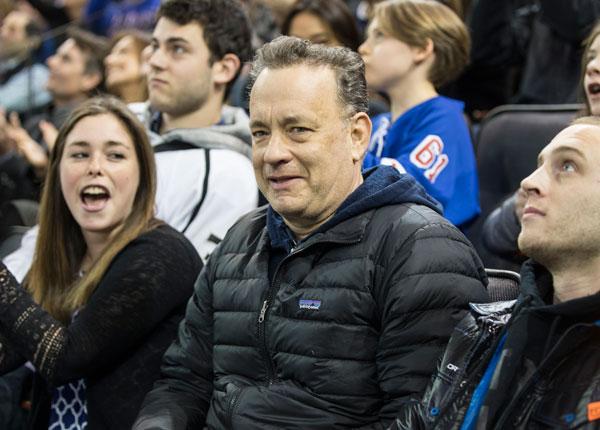 Tom Hanks & Son Hockey Game Photos -- Chet Hanks Rehab