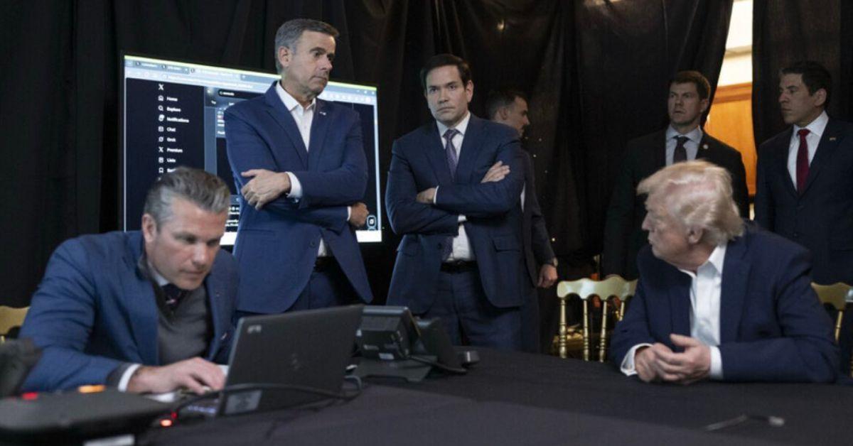 Photo of Donald Trump, Marco Rubio and Pete Hegseth