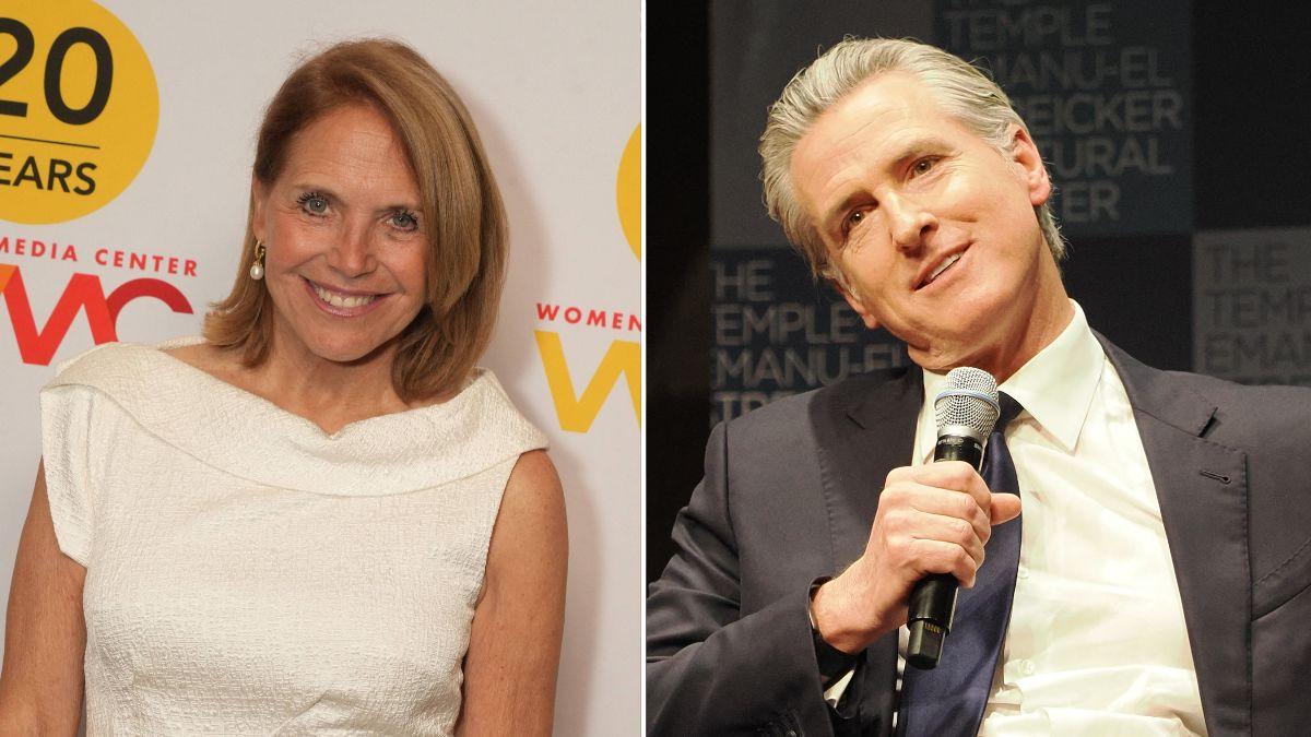 Photo of Katie Couric and Gavin Newsom