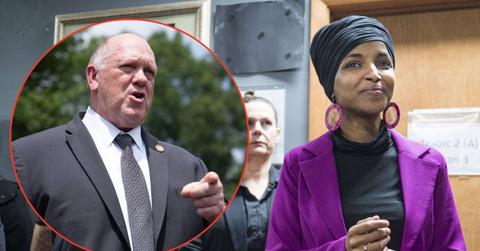 Split image of Tom Homan and Ilhan Omar